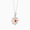 Zancan Gold Necklace With Wind Rose Pendant And Diamonds