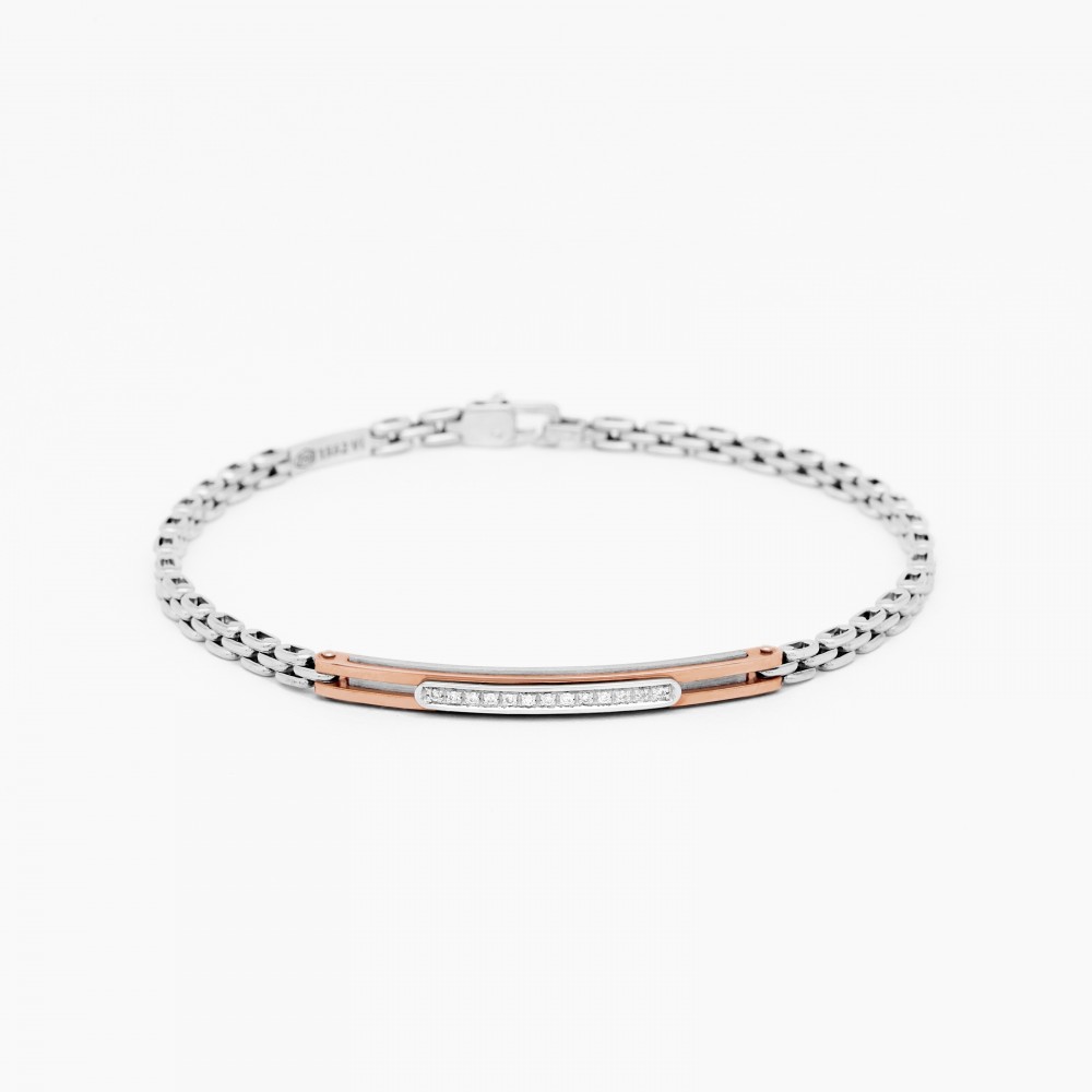 Zancan white gold bracelet with diamonds.