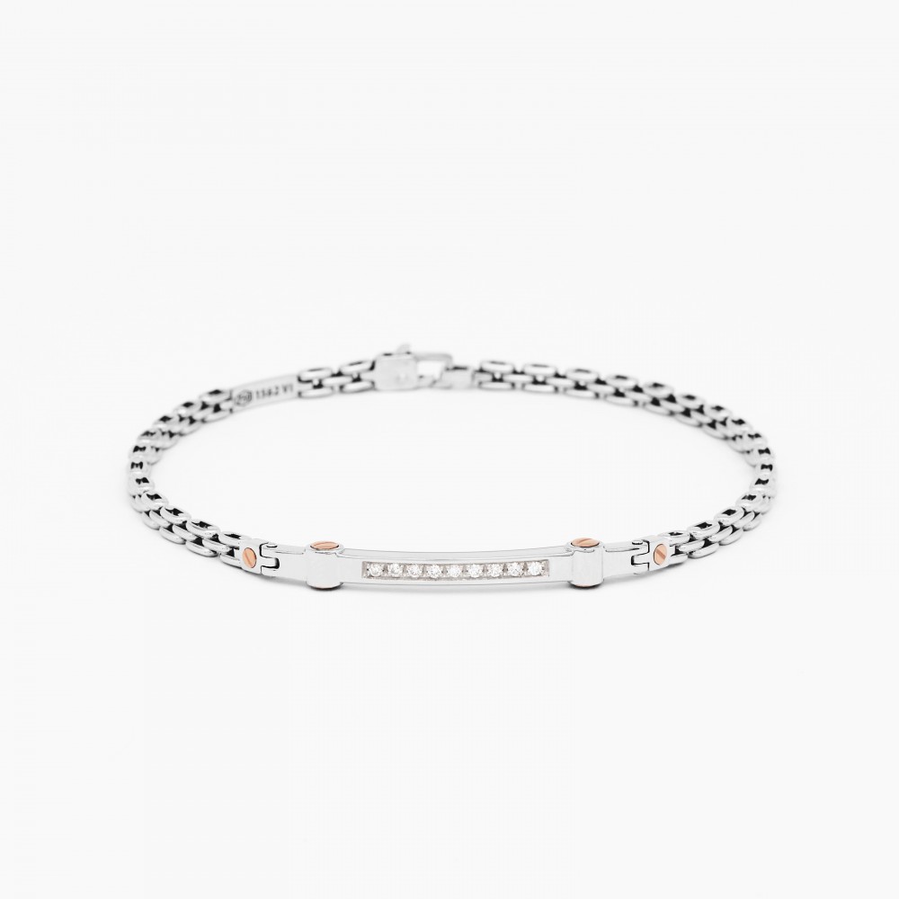 Zancan white gold bracelet with diamonds.
