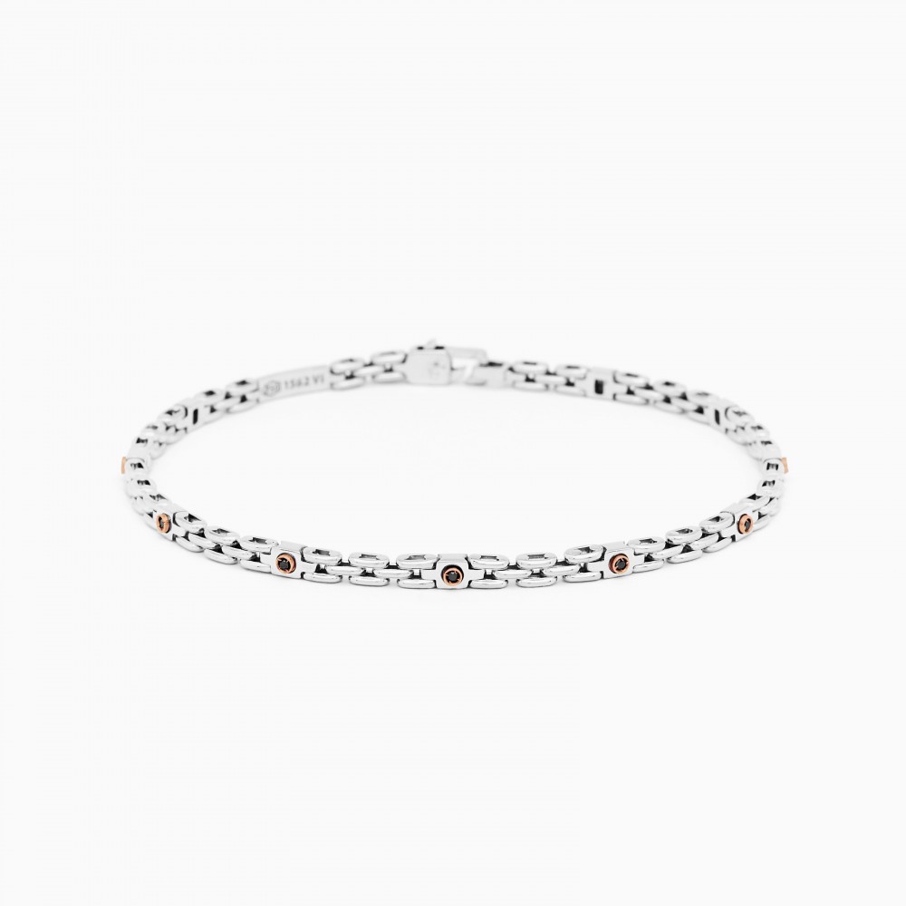 Zancan white gold bracelet with diamonds.