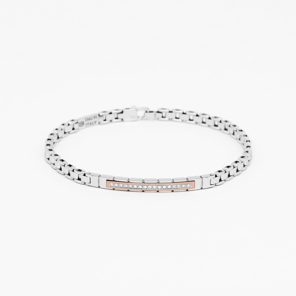 Zancan white gold bracelet with diamonds.