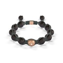 Shamballa Jewels Rose Gold Diamond 10mm Braided Bead Bracelet