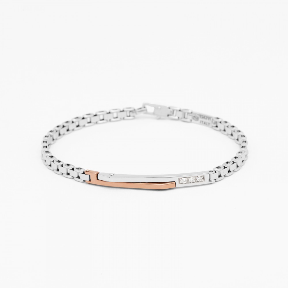 Zancan white gold bracelet with diamonds.
