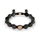 Shamballa Jewels Rose Gold Diamond 10mm Braided Bead Bracelet