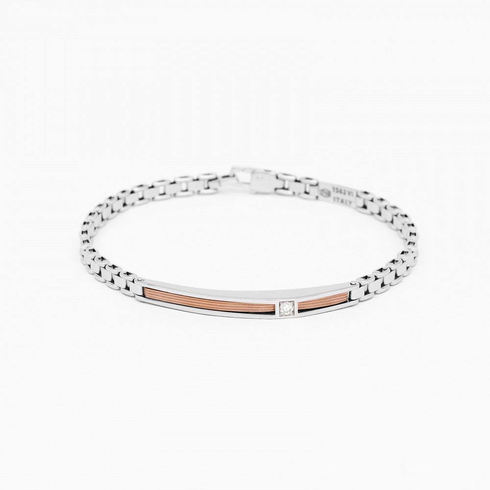 Zancan white gold bracelet with diamonds.