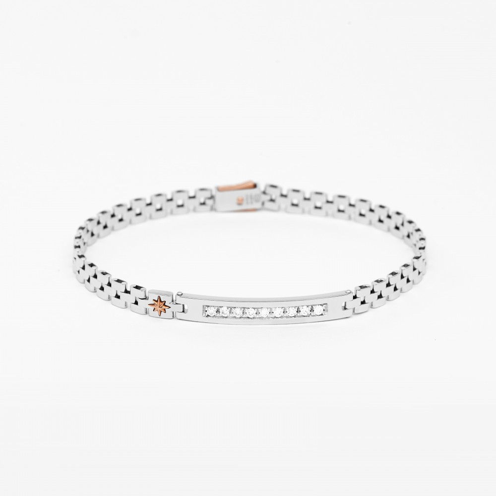 Zancan white gold bracelet with diamonds.