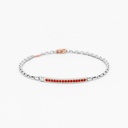 Zancan white gold bracelet with precious stones.
