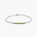 Zancan white gold bracelet with precious stones.