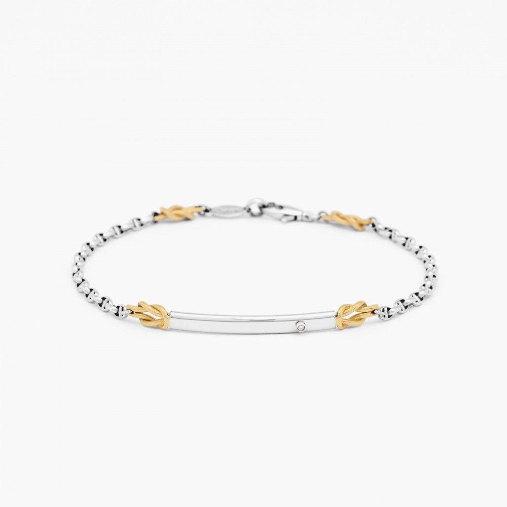 Zancan White Gold Bracelet With Diamond