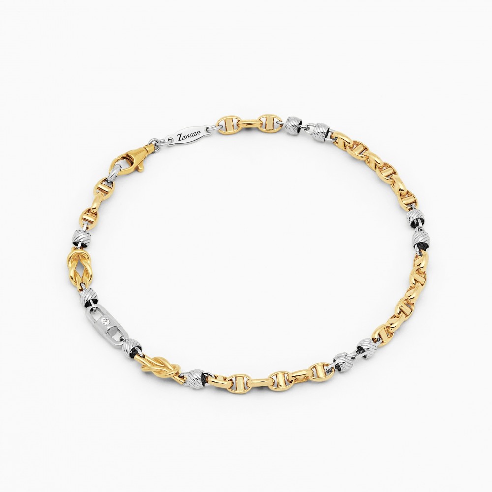 Zancan yellow gold bracelet with nautical knot