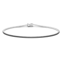 Zancan Tennis Bracelet In 18K Gold And Black Diamonds