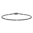 Zancan Tennis Bracelet In 18Kt Gold With Black And White Diamonds