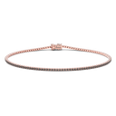 Zancan Tennis Bracelet In 18Kt Rose Gold With Black Diamonds