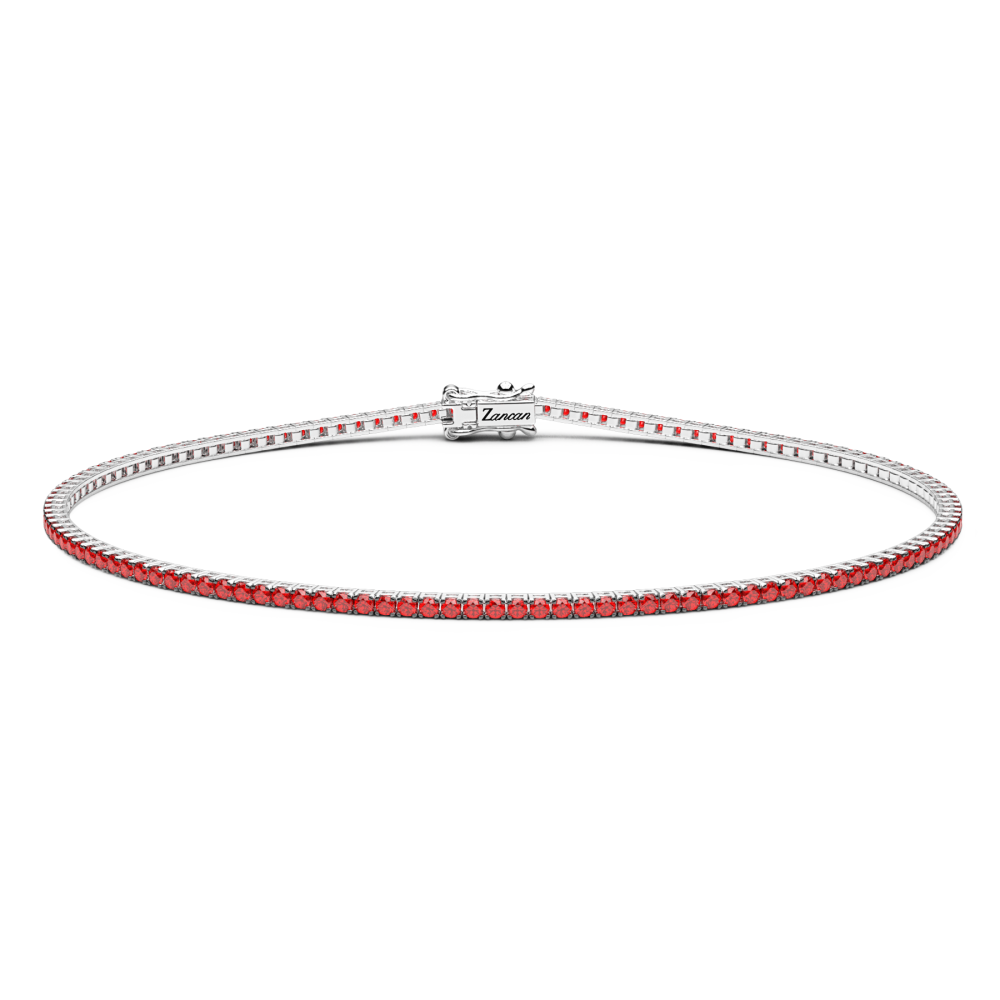 Zancan Tennis Bracelet In 18Kt Gold And Rubies