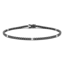 Zancan Tennis Bracelet In 18Kt Gold With Black And White Diamonds
