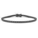 Zancan Tennis Bracelet In 18Kt Gold And Black Diamonds