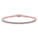 Zancan Tennis Bracelet In 18Kt Gold And Black Diamonds