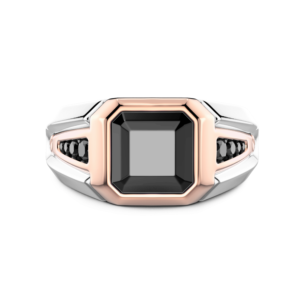 Zancan Ring In 18Kt Gold With Black Diamond