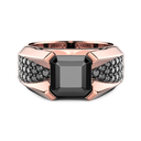 Zancan Ring In 18Kt Gold With Black Diamond
