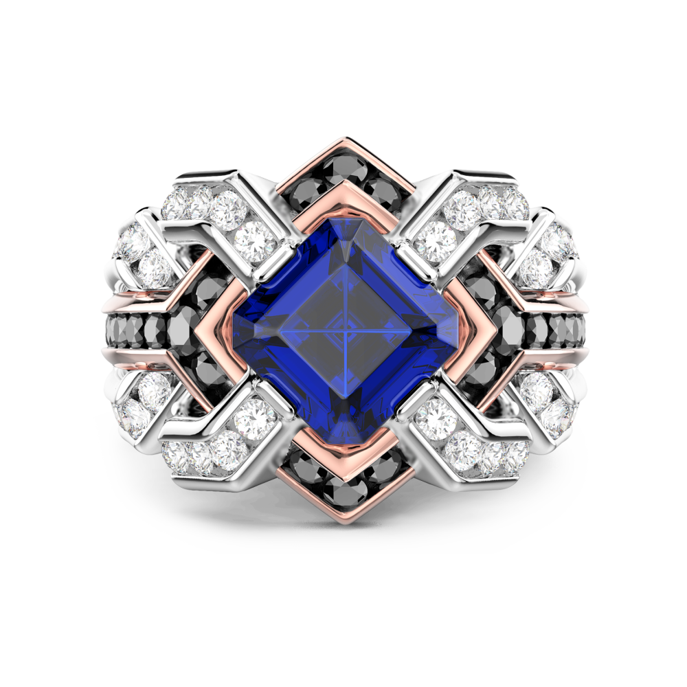 Zancan Chevalier Ring In 18Kt Gold And Blue Sapphire