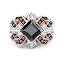 Zancan Ring In 18Kt Gold With Black Diamond