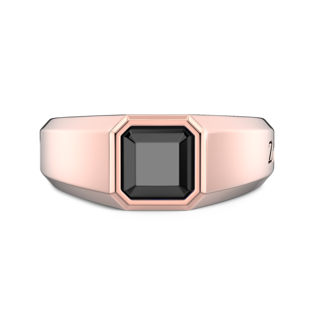 Zancan Chevalier Ring In 18Kt Gold With Black Diamond