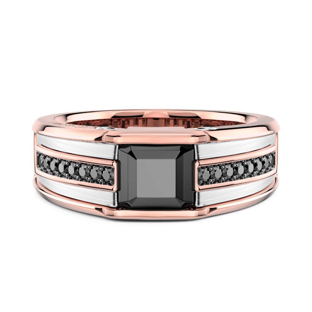 Zancan Ring In 18Kt Gold With Black Diamond