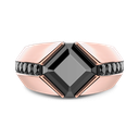 Zancan Ring In 18Kt Gold With Black Diamond
