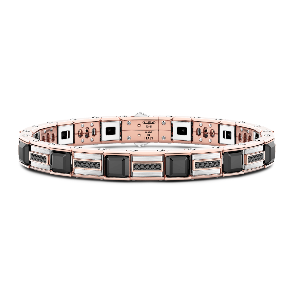 Zancan Bracelet In 18Kt Gold With Black Diamonds