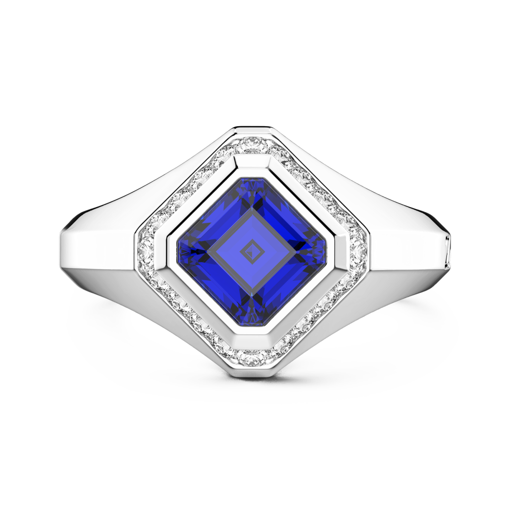 Zancan Chevalier Ring In 18Kt Gold And Blue Sapphire