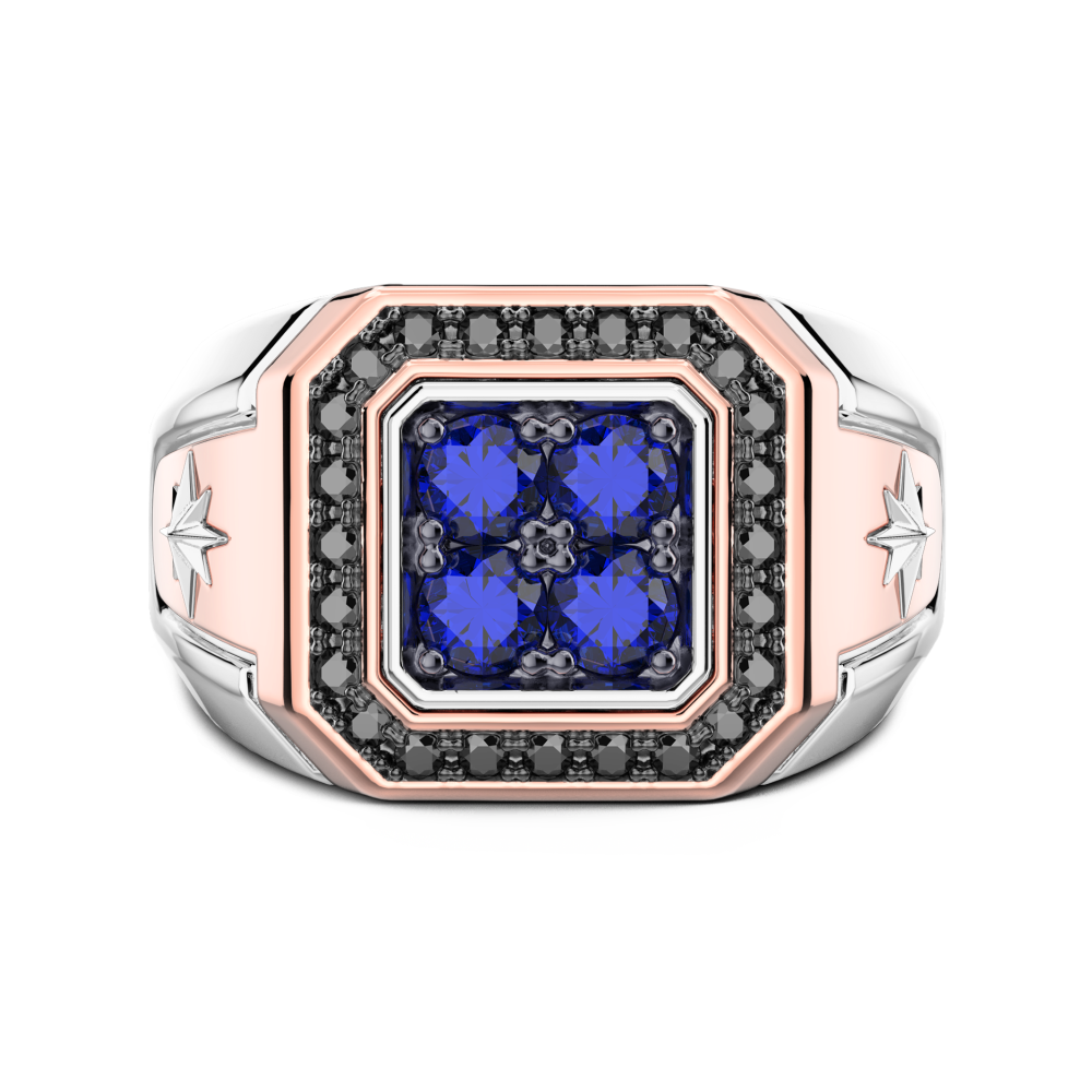 Zancan Ring In 18Kt Gold With Sapphires