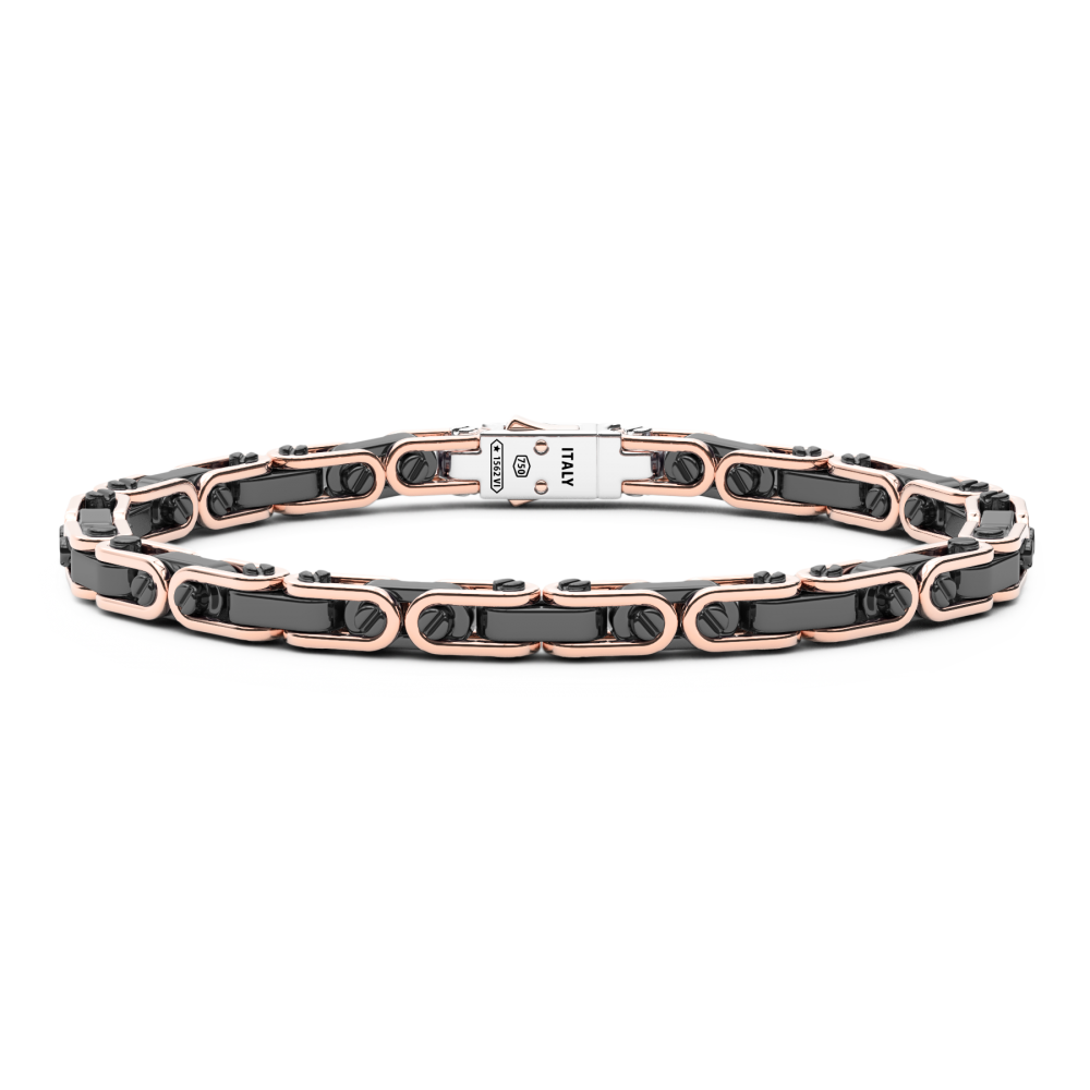 Zancan Bracelet In 18Kt Gold And Black Ceramic