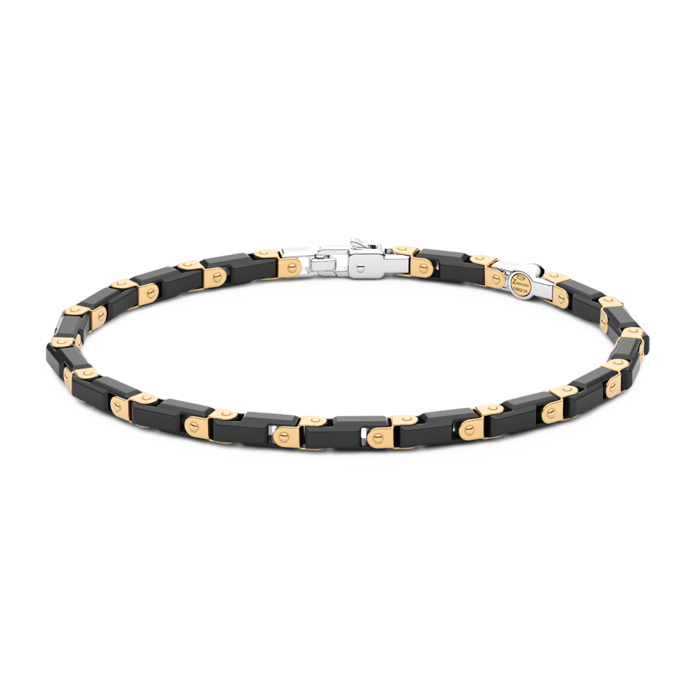 Zancan 18K Gold And Black Ceramic Bracelet