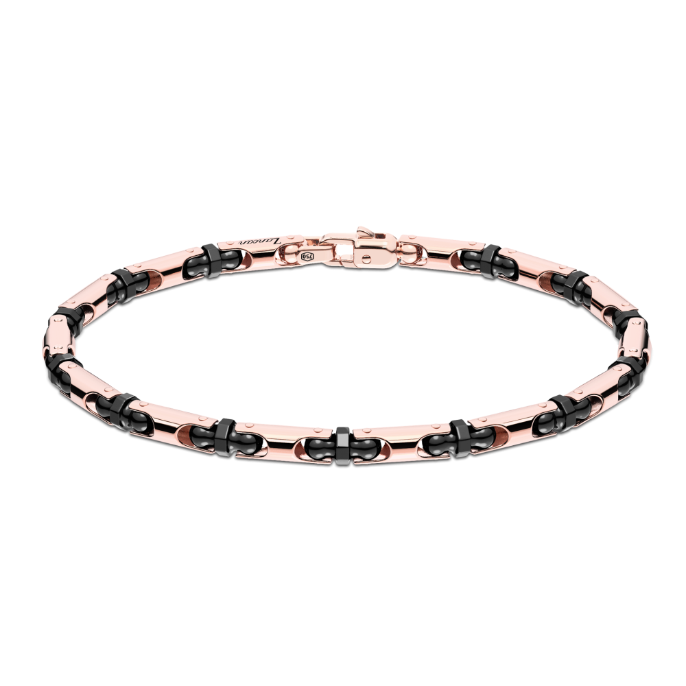 Zancan Bracelet In 18K Gold And Black Ceramic