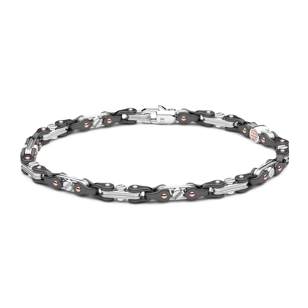 Zancan 18K Gold And Black Ceramic Bracelet
