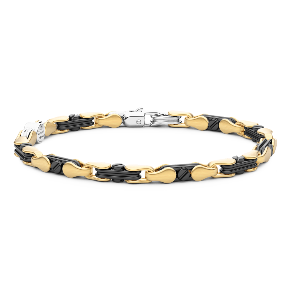 Zancan 18K Gold And Black Ceramic Bracelet