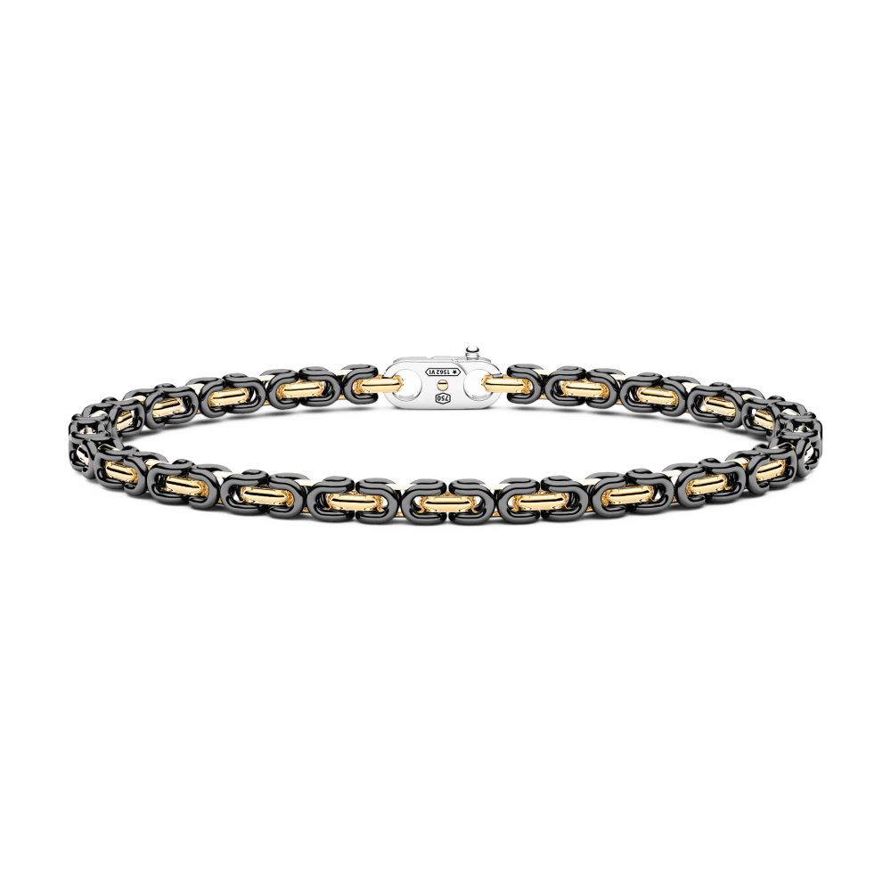 Zancan Bracelet In 18K Gold And Black Ceramic