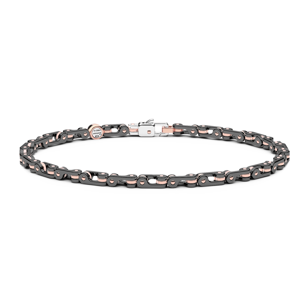 Zancan Bracelet In 18K Gold And Black Ceramic
