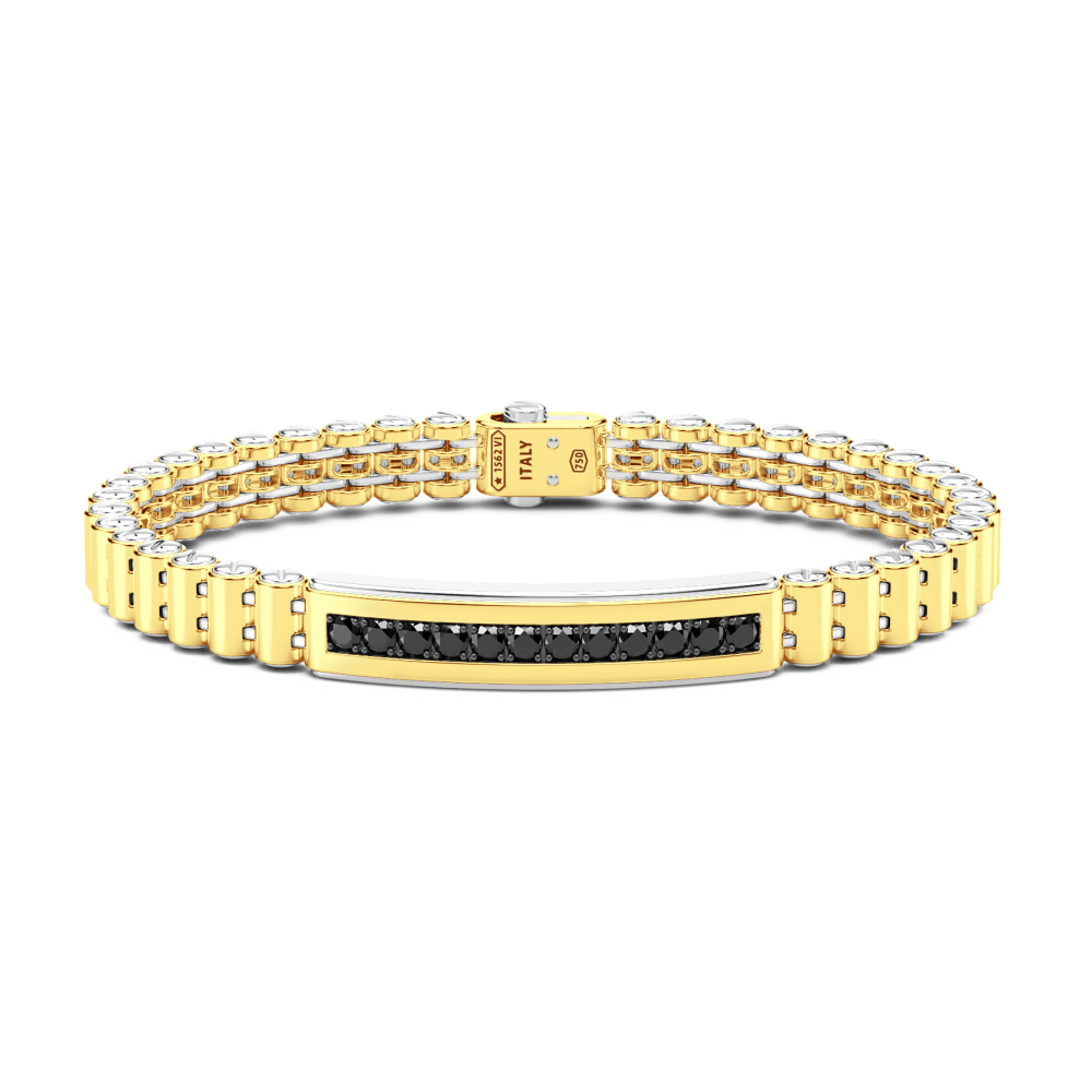 Zancan Bracelet In 18Kt Gold And Black Diamonds