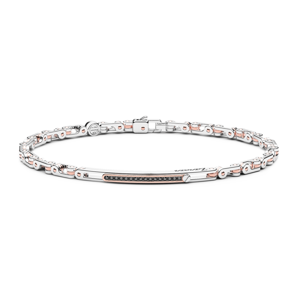 Zancan Bracelet In 18Kt Gold With Black Diamonds