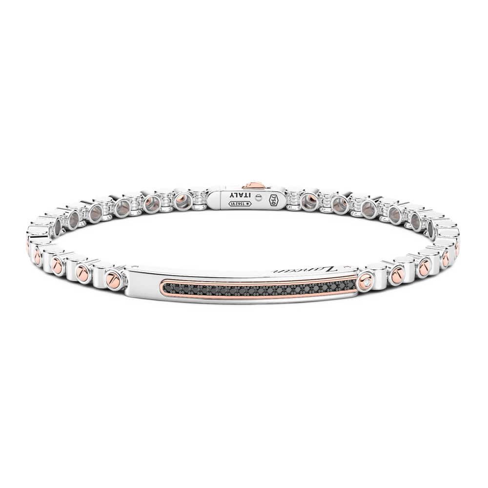 Zancan Bracelet In 18Kt Gold And Black Diamonds