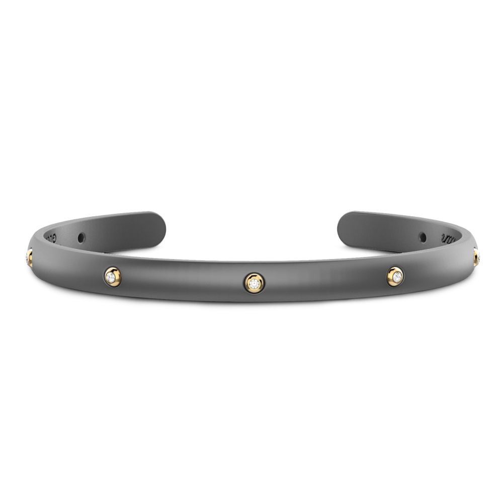Zancan Titanium, 18Kt Gold & Diamond Bracelet