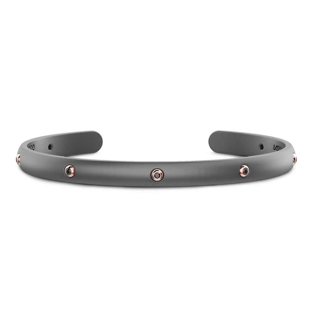 Zancan Titanium, 18Kt Gold & Diamond Bracelet