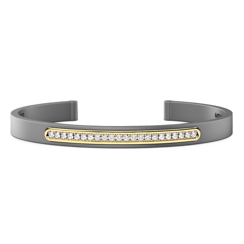 Zancan Titanium, 18Kt Gold & Diamond Bracelet