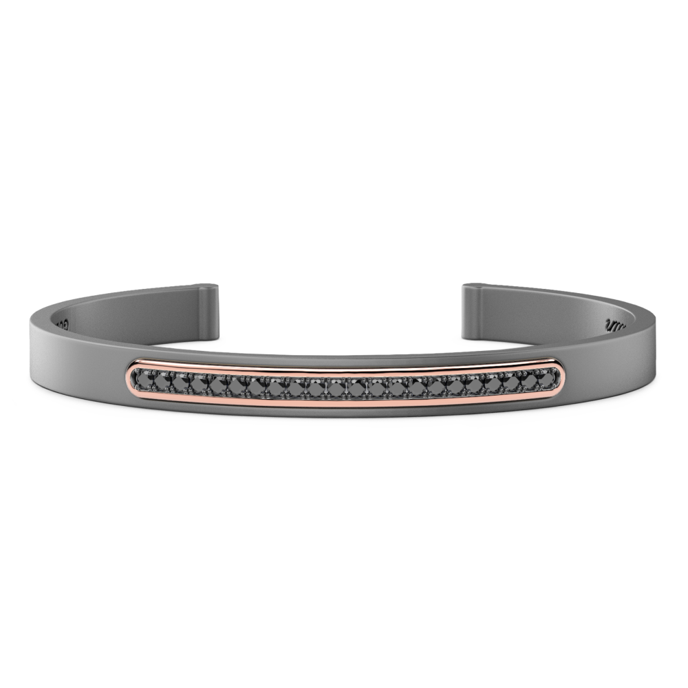 Zancan Titanium, 18Kt Gold & Diamond Bracelet