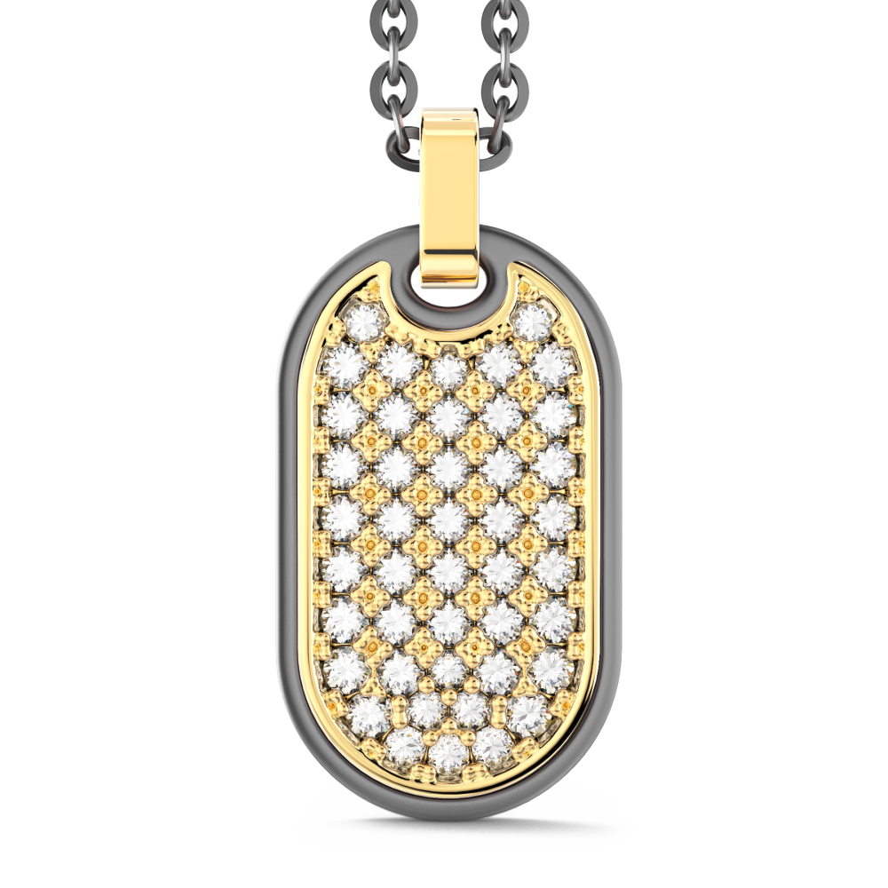 Zancan Titanium, 18Kt Gold & Diamond Necklace