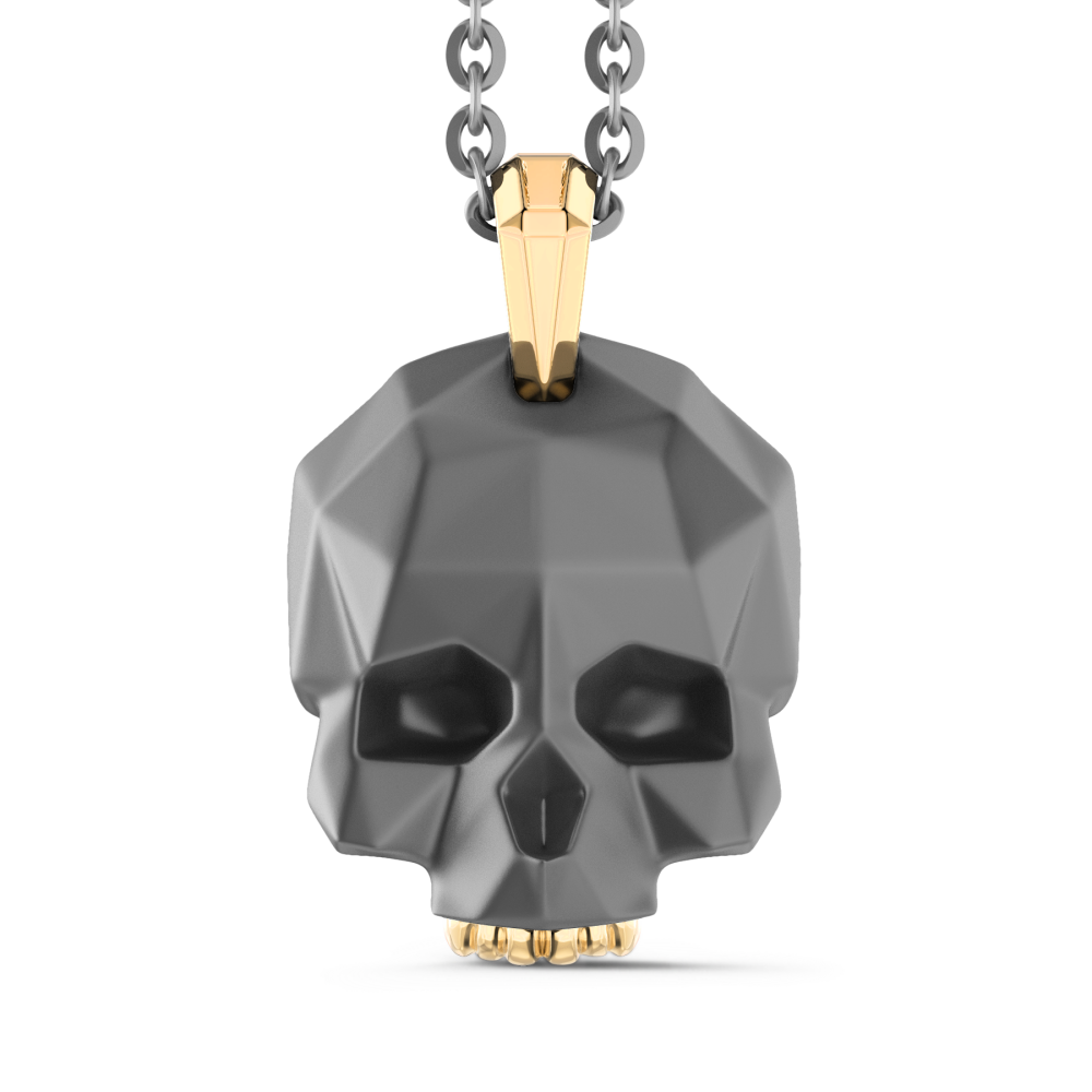 Zancan Titanium & 18Kt Gold Necklace