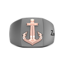 Zancan Ring In Titanium And 18Kt Gold