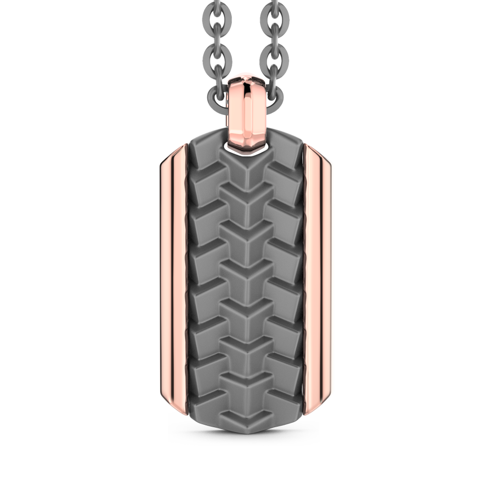 Zancan Titanium & 18Kt Gold Necklace