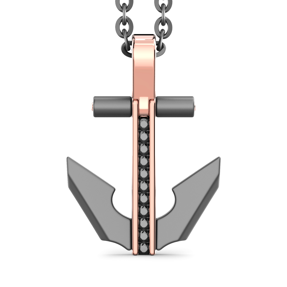 Zancan Titanium, 18Kt Gold & Diamond Necklace